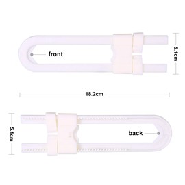 Perillas a prueba de bebé, 4pcs Gabinetes de seguridad para bebs Cerraduras en forma de U Cerraduras de plstico duraderas Cerradura deslizante para seguridad infantil Cerraduras armarios de puerta