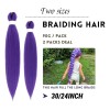 Set De 2 Extensiones De Cabello Trenzado Morado Estilo Rumi
