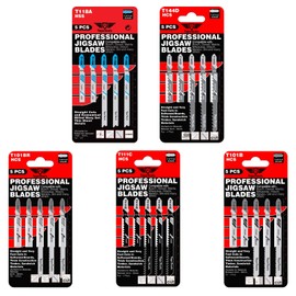 TopsTools JSTTK5B T101B T101BR T111C T118A T144D - Juego de 25 hojas para sierra de calar Bosch, Dewalt, Makita, Milwaukee y muchos más