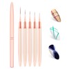 LEDSUUEI Nail Art Liner Brushes（Gold）