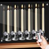 GenSwin Window Flameless Taper Candles with Remote & Timer, Battery
