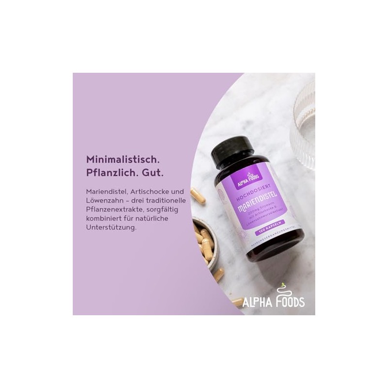Milk Thistle Artichoke & Dandelion – 120 Capsules – German