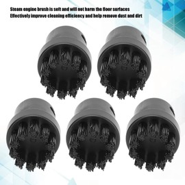 Pssopp 5Pcs Steamer Replacement Brush Black Steam Engine Brush for Karcher SC1 SC2 SC3 SC4 SC5