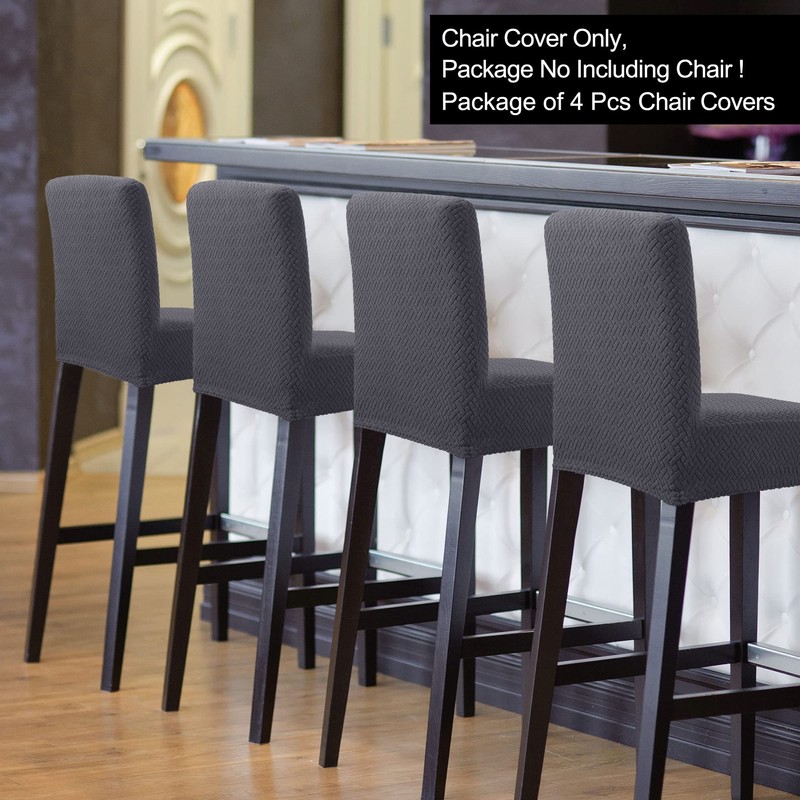 PiccoCasa Stretch & Removable Dining Chair Covers for Pub Counter,