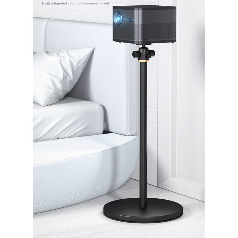 HIBORI Projector Stand, Universal Projector Mount, 360° Rotatable, Height Adjustable,