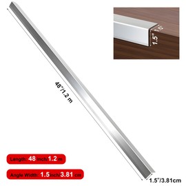 Wall Corner Guards,1.5” x 1.5” x 48”, Metal Wall Corner Protector, 5 Pack for Wall Protection and Decoration, 20 Ga/ 1MM Thickness T304 Stainless Steel Corner Guard with 90-Degree Angle
