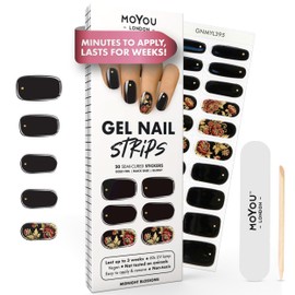 MOYOU London Semi Cured Gel Nail Strips - 20 Pcs. Nail Wraps for Salon-Quality Manicure - Works with Any UV Lamp - Easy to Apply, Trim, & Remove Gel Stickers