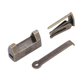 Chinese Vintage Padlock Antique Retro Style Lock Key Antique Retro Style Lock for Jewelry Box Drawer (S)