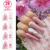 Saviland Long Nail Powder Kit, U V/LED Light, 3 Colors