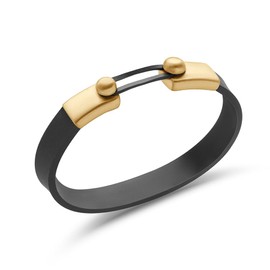 LoveSnap Mindfulness Anxiety Relief and Stress Relief Snap Bracelet - Small Size, 100% Silicone Rubber Band with Silver Closure, Includes 5 Shade Bands for Positive Thinking - Brass Black