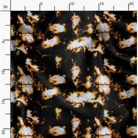 Soimoi Orange Viscose Chiffon Fabric Abstract Tie-Dye Print Fabric by the metre 42 Inch Wide