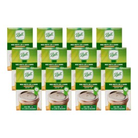 Ball Wide Mouth Lids and Ring Bands for Glass Mason Jars, Used for Canning, Pickling, Juice, Jam, Jelly 12-Count, Pack of 12 (144-Lids/Bands Total)