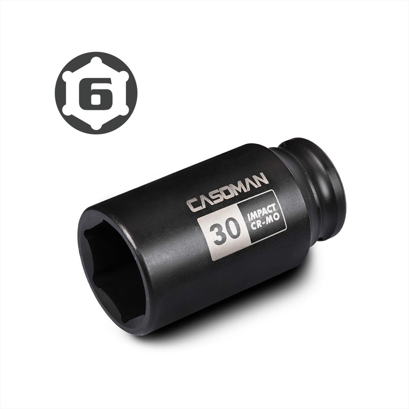 CASOMAN 1/2" Drive x 30 mm Deep 6 PT Impact