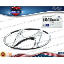 ⭐GENUINO⭐ Emblema Parachoques Delantero *H* Logo Plateado 2022-2023 HYUNDAI KONA 86354J9CA0