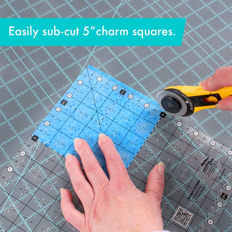 Creative Grids Perfect 10 Quilting Ruler – CGRPERF10 – Made