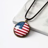 American Flag Pendant Necklace American USA Independence Day US Flag
