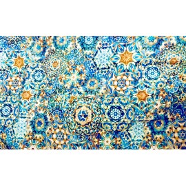 Quilting Treasures Periwinkle 28631 Q Medallion Geometric Dan Morris Design 2021 QT Fabrics 22"X20"