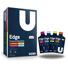 UCAN UCAN Edge Energy Gel Shots, Variety Pack (12, 2 Ounce Packets) for Running, Training, Workouts, Fitness, Cycling, Crossfit | Sugar-Free, Vegan, & Keto Friendly Energy