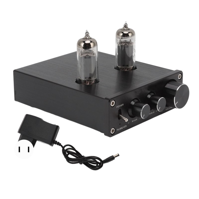 TUBE 03 Audio Amplifier Black with 6K4 Electronic Bile Duct