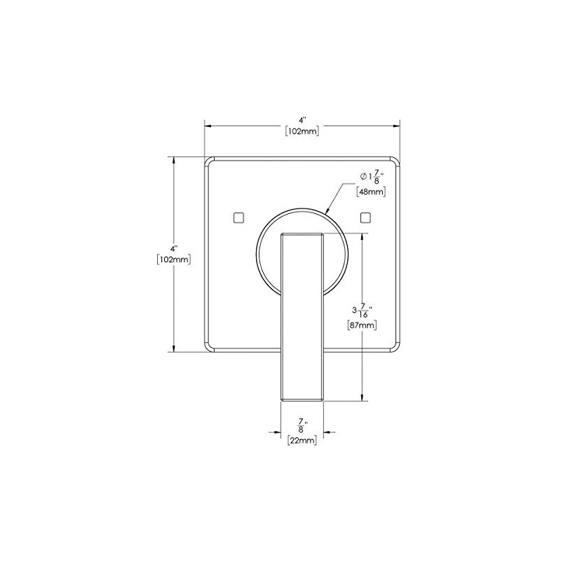 Speakman CPT-1123-MB Matte Black Lura Transfer Valve