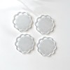 GRAHAM DESIGN Scalloped Acrylic Coasters with Circular Holder - 4