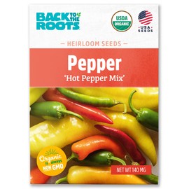 Back to The Roots 100% Organic Seed Packet - Pepper 'Hot Pepper Mix' 140mg