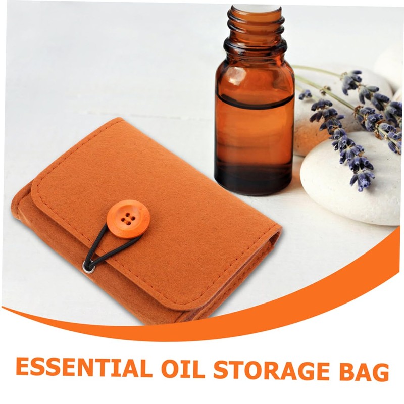 OATIPHO 2pcs Essential Oil Storage Pouches Portable Travel Bags for