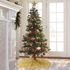 BSHSPX Gold Christmas Tree Skirt 21 Inches Mini Xmas Tree