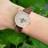 WOCCI 22mm Flower Watch Band for Women, Genuine Leather, Quick
