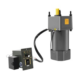 Lidhujnk 250W 110V AC Gear Reduction Motor, Electric Gear Motor with Speed Controller, Variable Speed Motor with Gearbox, Reversible Gear Motor with Control Box