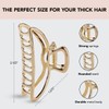 Custelen Gold Metal Claw Clips - Large Hair Clips for