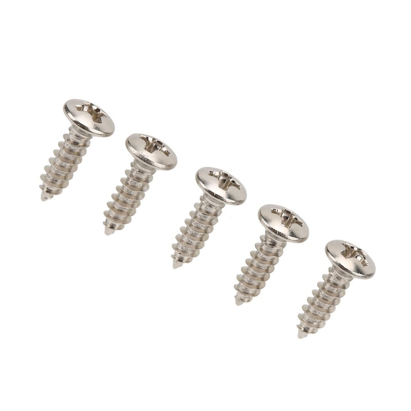 100PCS Guitar Pickguard Screws Metal Guard Plate Mounting Screw Electric