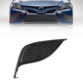Sekeseauto Matte Black Front Right Side Bumper Fog Cover Compatible with Toyota Camry XSE SE 2021 2022 2023# TO1039243 81481-06240 8148106240 Fog Light Cover