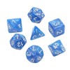 35Pcs Plastic Dice Kit Pearl Pattern White Numbers Polyhedral Dices