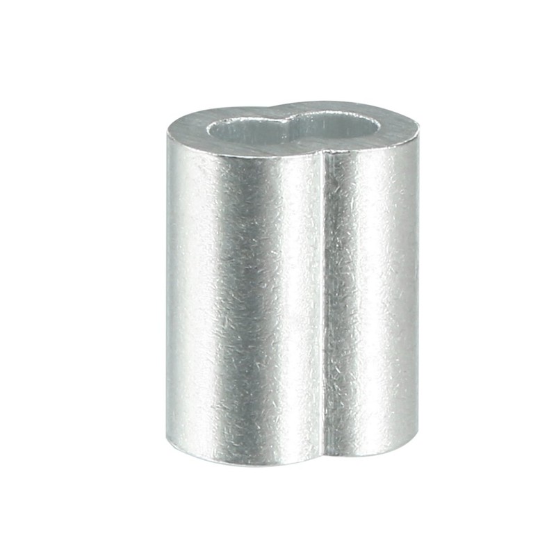 sourcingmap Aluminum Crimping Loop Sleeve Double Barrel for 1/8" -