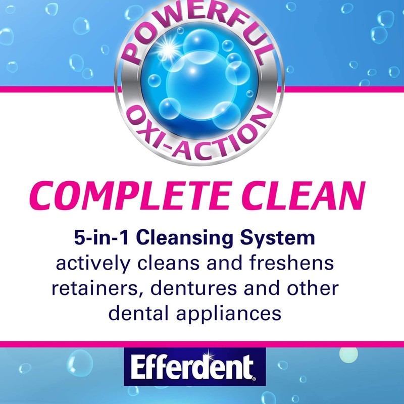 Efferdent Retainer & Denture Cleaner Tablets and Dental Bath, 4