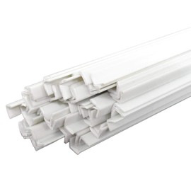 CGjiogujio 20pcs 4 x 4 x 250mm ABS Styrene Plastic L Shape Right Angle Bars White