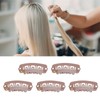 50pcs 6 Tips 6 Teeth Wig Snap Clip Metal Stainless