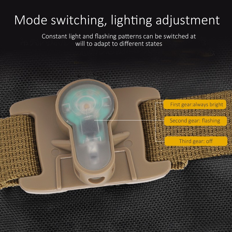 Outdoor Mini Survival Light IPX8 Waterproof Safety Signal Lamp with