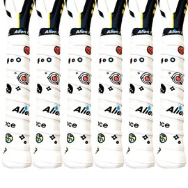 Alien Pros Tennis Racquet Grip Tape (6 Grips) - Pre-Cut Dry Touch Tennis Grips - Tennis Overgrip Tape Tennis Racquet - Wrap Your Racquet For High Performance (6 Grips)