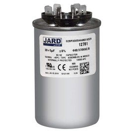 100335-03 - 30 + 5 uf MFD 440 Volt VAC - Lennox Round Dual Run Capacitor Upgrade