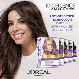 L'Oréal Paris Permanent Hair Colour, Ultra Cool Colour Result, 100% Grey Hair Coverage, Set with Excellence Cool Cream Colour, Shampoo and Care Cream, No. 5.11 Ultra Cool Light Brown