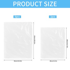 Riesige Aufbewahrungsbeutel,8 Stück Kunststoff-Aufbewahrungstaschen,Wiederverwendbare Umzugstaschen,Riesige Aufbewahrungstasche,Aufbewahrungsbeutel Groß,für Staubdicht,Gepäck