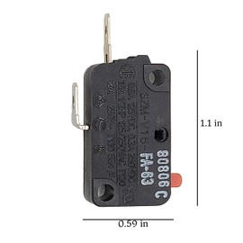 [SZM-V16-FA-63 Switch OEM Mania] SZM-V16-FA-63 2-Pack New OEM Produced for LG GE Starion Microwave Oven Door Micro Switch Replacement Part