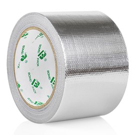 BOMEI PACK 1 Roll Aluminum Foil Heat Shield Tape,Heat Reflective Heat Shield Thermal Barrier Foil Tape,Fiber-Glass Aluminum Foil Tape 3 Inch x 66Feet