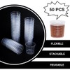 Pharamat 50 Pack 2 Ounce Plastic Graduated Cups, Transparent Scale