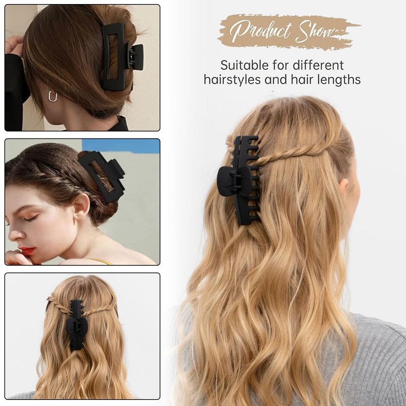 Hair Clips, Large Hair Clip, Pack of 2 Non-Slip Hair