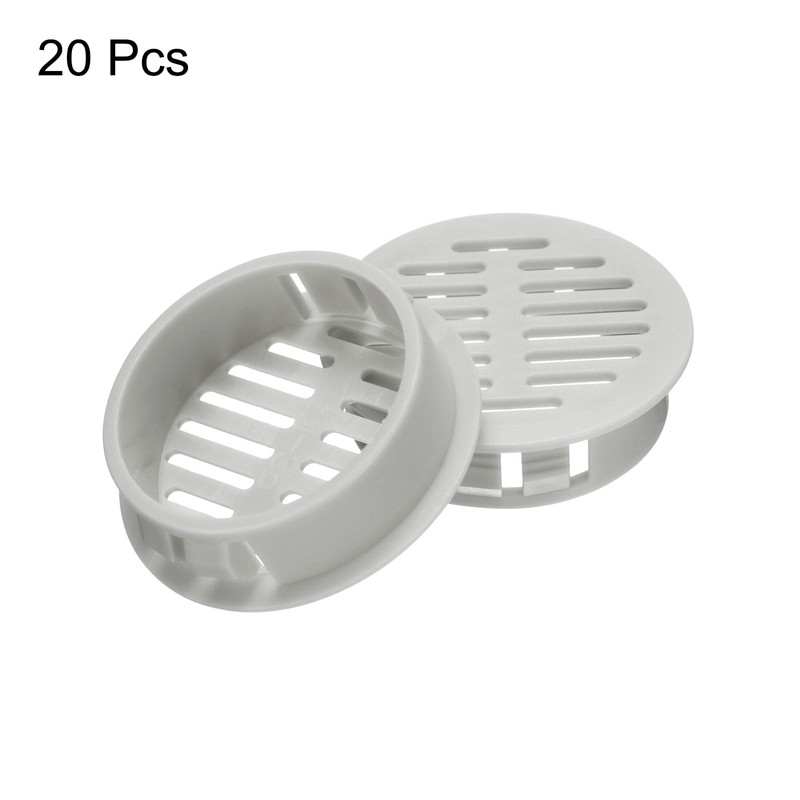 sourcing map 20Pcs 35mm/1.4in Air Vents Circular Soffit Vents, Light