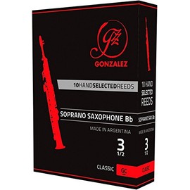 Gonzalez Classic Soprano Saxophone Reeds Box of 10 Strength 3