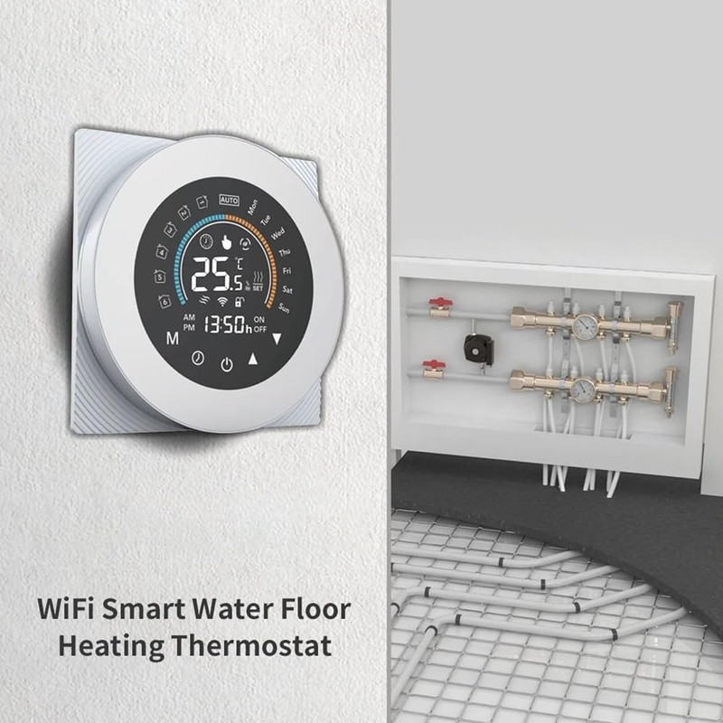Roarrter Tuya Wifi Thermostat LCD Digital Touch Temperature Control for